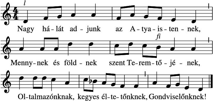 48. ének kottája