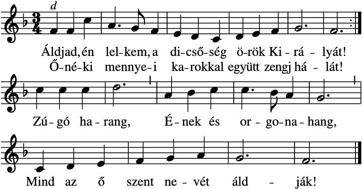57. ének kottája